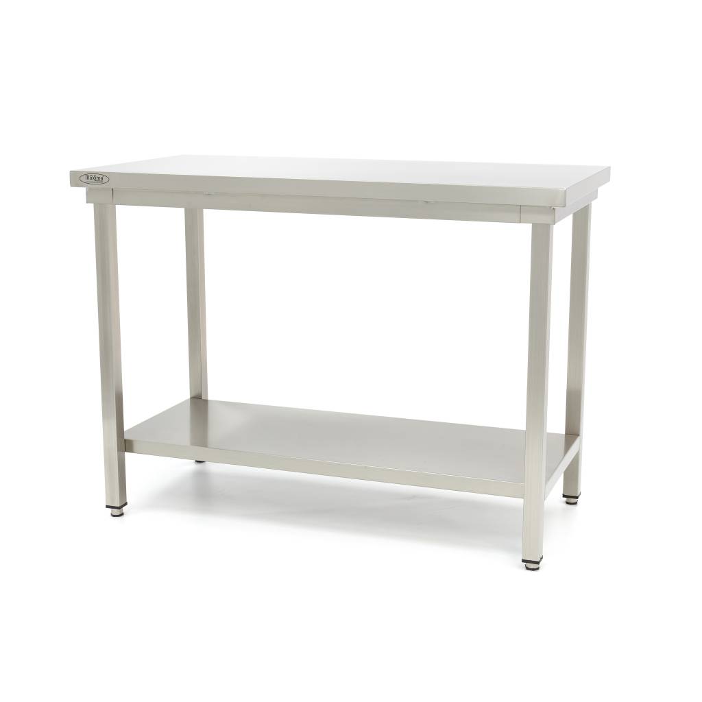 Maxima Werktafel rvs - 120 x 60 cm - Verstelbare Hoogte - met Onderschap 09300959