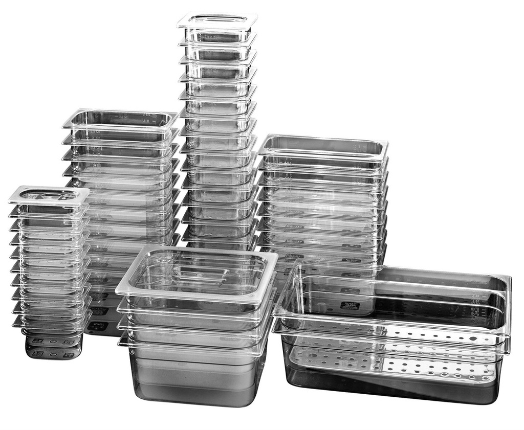 Combisteel GN PAN POLYCARBONAAT 1/6GN-100MM 7493.0225