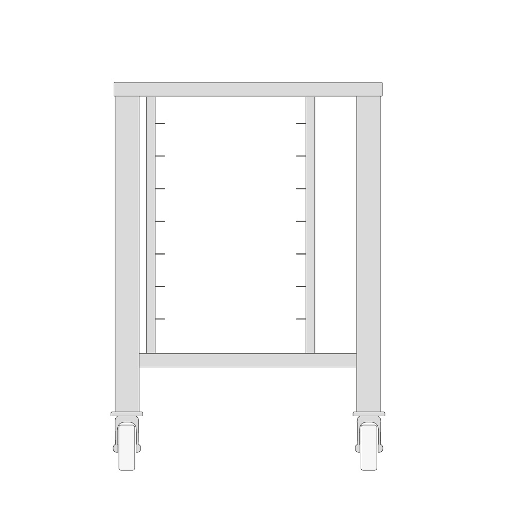 Maxima Table with Wheels for Steamer 5X 2/3 GN 08562105