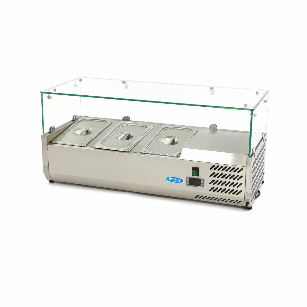 Maxima Opzetkoelvitrine - 95 cm - 3 x 1/3 GN Bakken 09400317