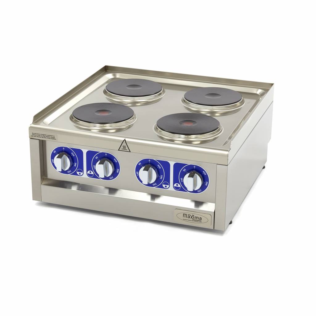 Maxima Kookplaat Horeca - 4 Pitten - Dubbel - 60 cm Diep - 400V 09391530