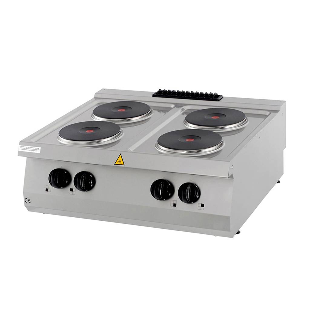 Maxima Heavy Duty Kookplaat - 4 Pitten - Dubbel - 70 cm Diep - Elektrisch 09394998