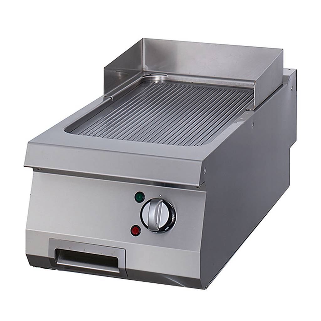 Maxima Heavy Duty Grillplaat - Gegroefd Chroom - Enkel - 70 cm Diep - Elektrisch 09395048