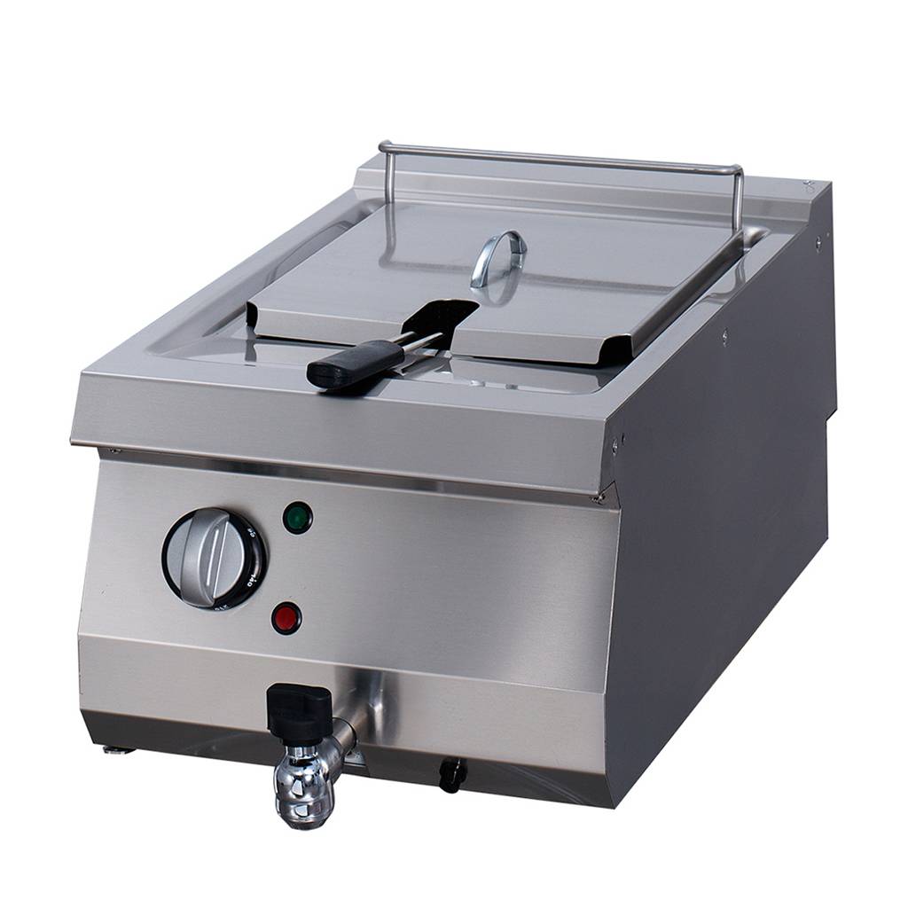 Maxima Heavy Duty Friteuse - 1 x 12 L - Enkel - 70 cm Diep - met Tapkraan - Elektrisch 09395000
