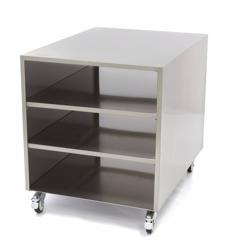 Maxima Onderstel RVS - 60 x 80 cm - 120 Kg Draagvermogen - Zwenkwielen 09300785