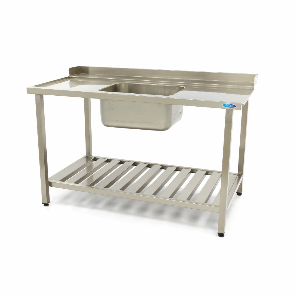 Maxima Spoeltafel - 120 x 75 cm - Aanvoer Vaatwasser Links - incl. Wasbak en Onderschap 09201034