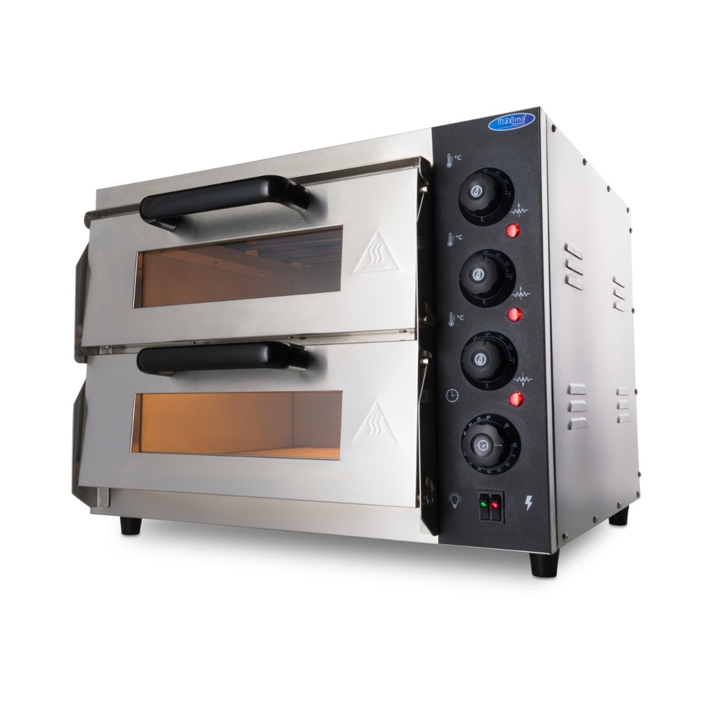 Maxima Pizza Oven - 2 Pizza's Ø 40 cm - 2 Kamers 09362155