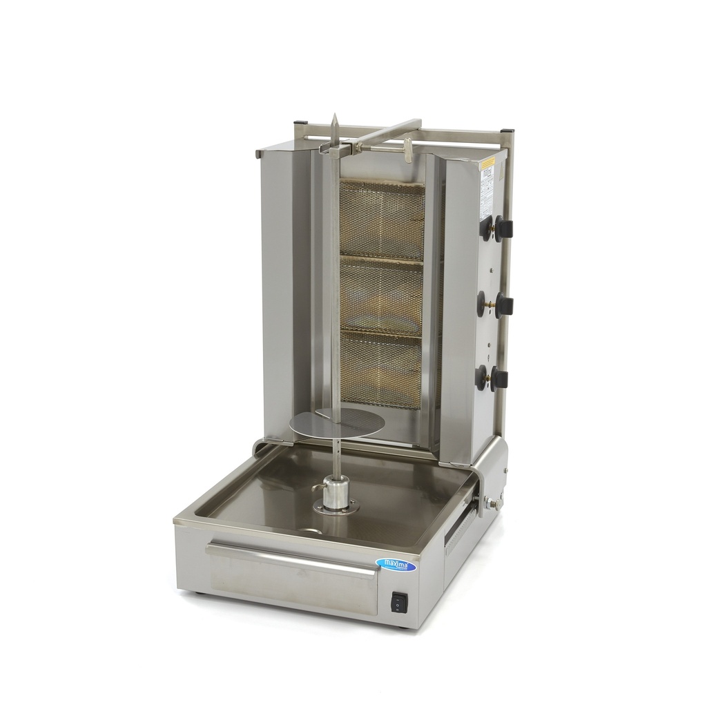 Maxima Shoarma Grill - 3 Branders - 40 Kg Vlees - Gas 09370210