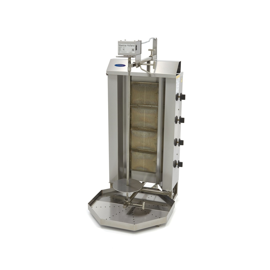 Maxima Shoarma Grill - 4 Branders - 50 Kg Vlees - Gas 09370230