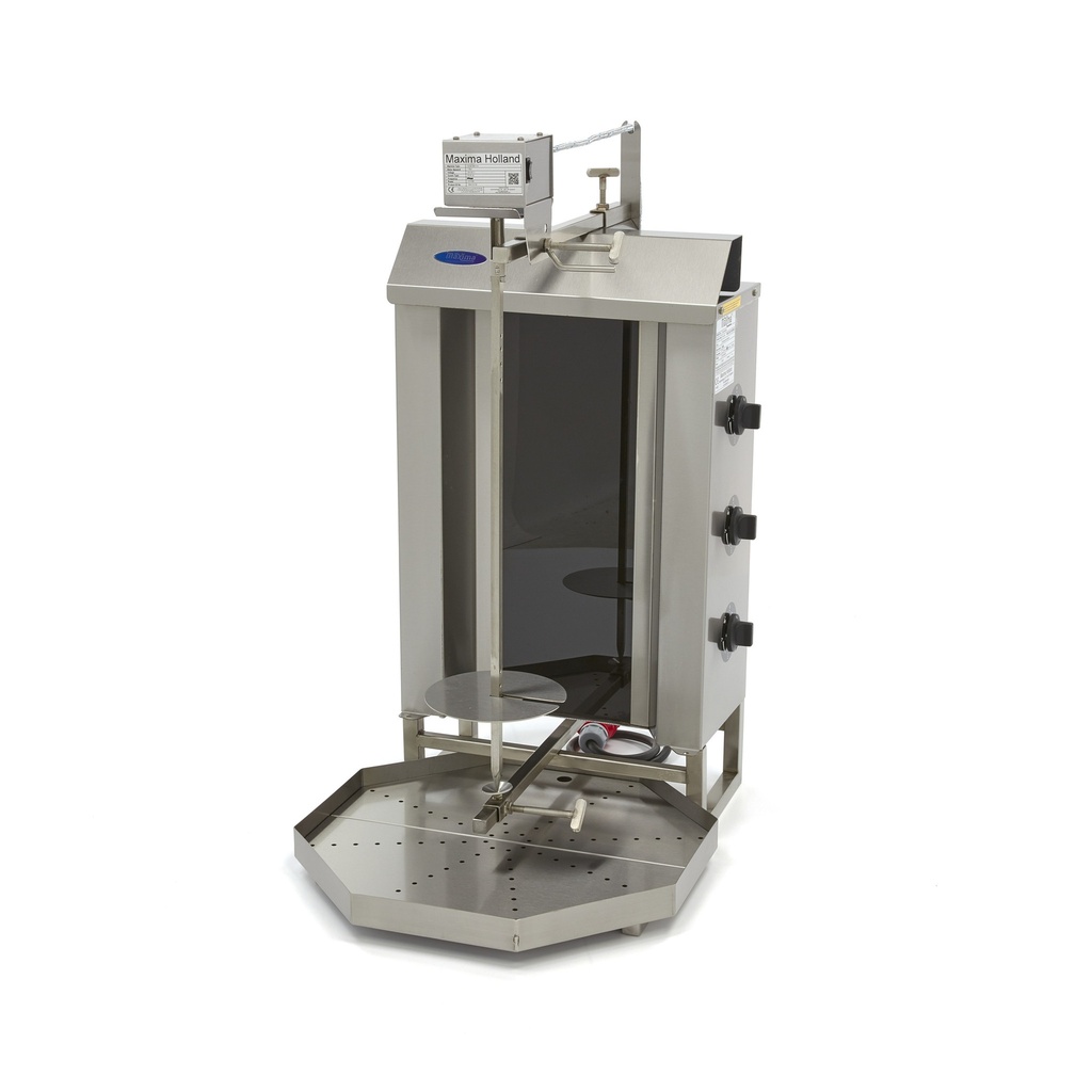 Maxima Shoarma Grill - 3 Branders - 30 Kg Vlees - Elektrisch 09370265