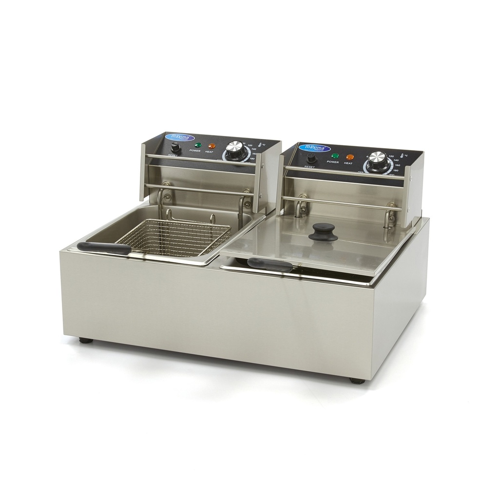 Maxima Frituurpan - 2x 6 L - 2 Manden - tot 2,4 Kg Frites 09364951