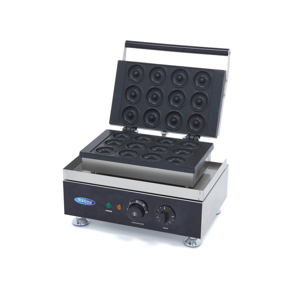 Maxima Donutmaker - 12 Mini Donuts - Ø 5 cm - Ingebouwde Timer 09374011
