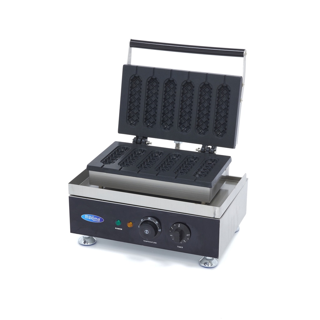 Maxima Wafelijzer - 6 Stuks - Corndog - Geribbeld 09374242