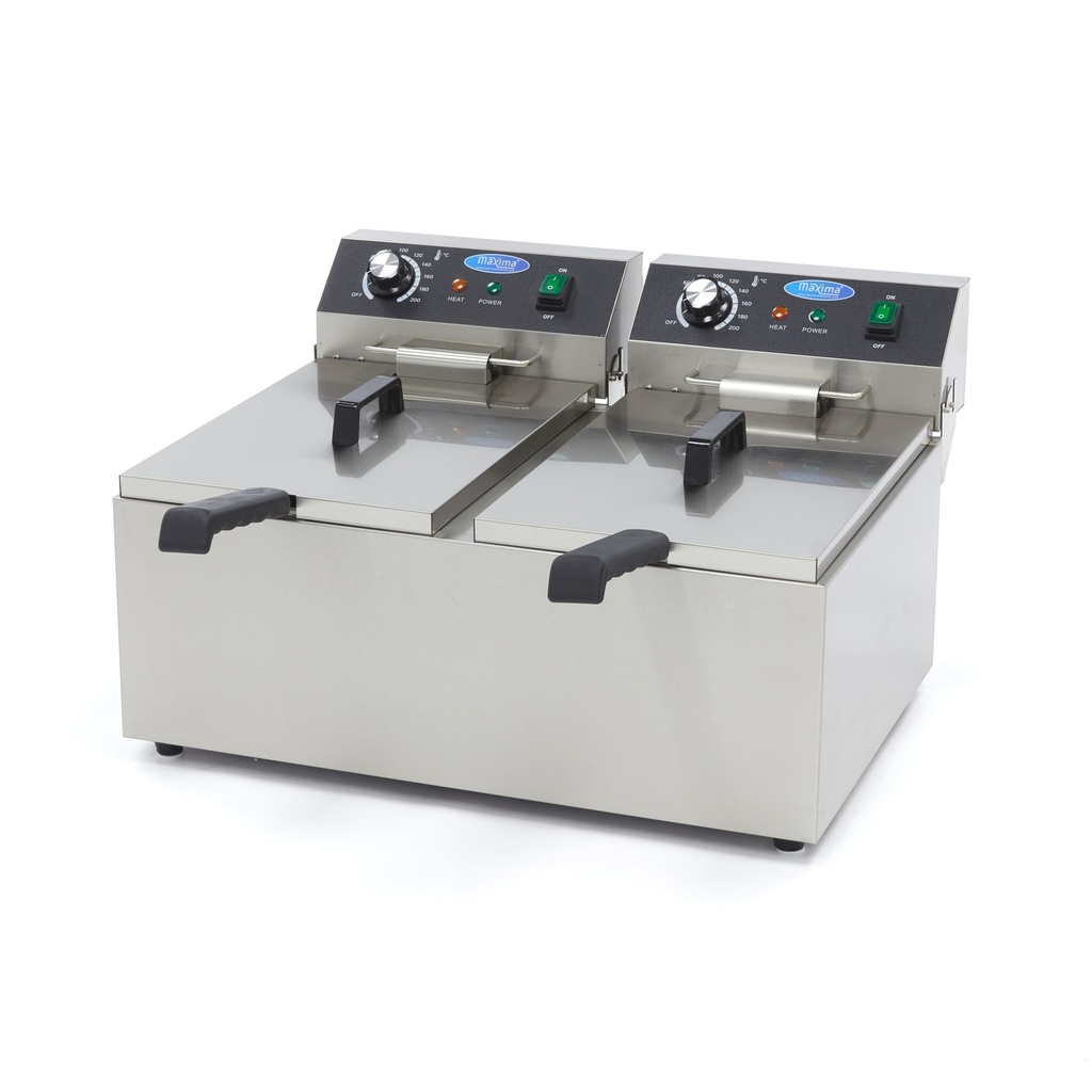 Maxima Frituurpan - 2x 11 L - 2 Manden - tot 2,8 Kg Frites 09365227