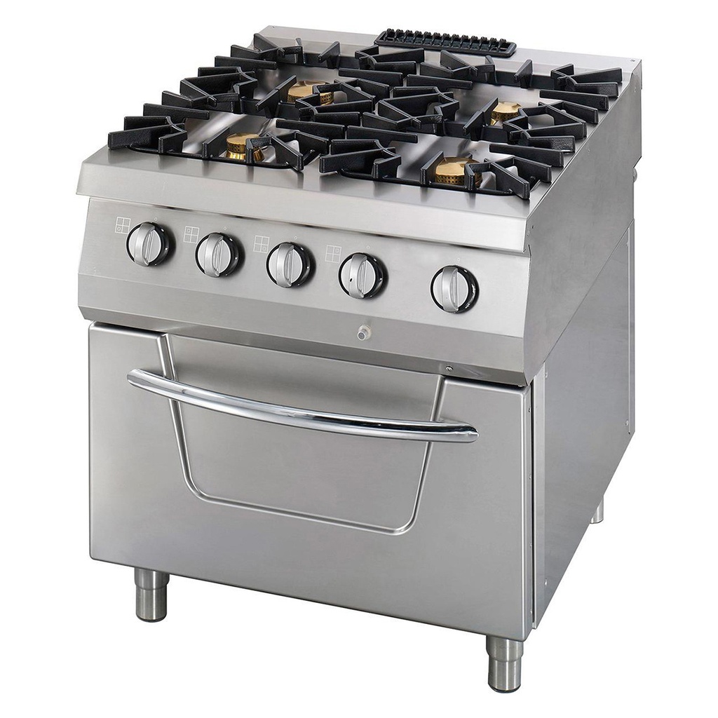 Maxima Premium Fornuis - 4 Pitten - Dubbel - 90 cm Diep - incl. Oven - Gas 09398500