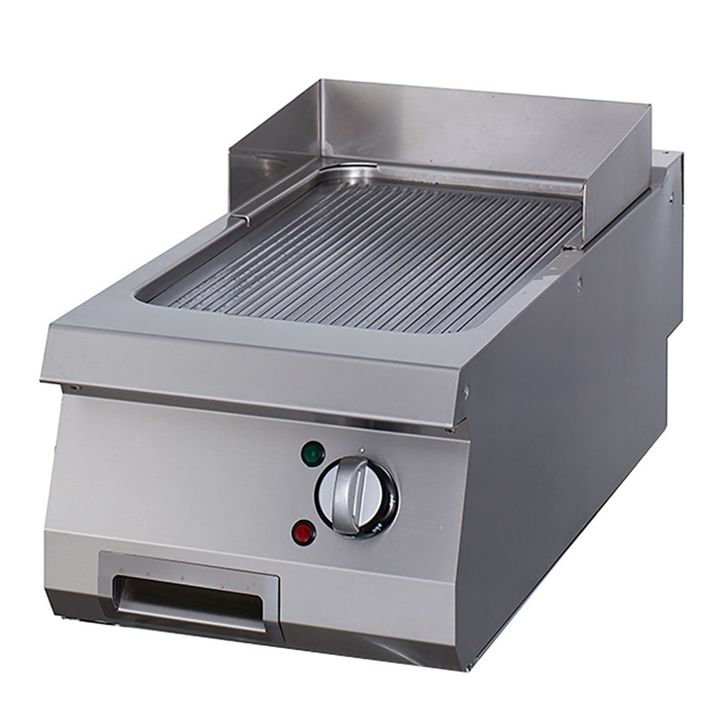 Maxima Premium Grillplaat - Gegroefd Chroom - Enkel - 90 cm Diep - Elektrisch 09398583