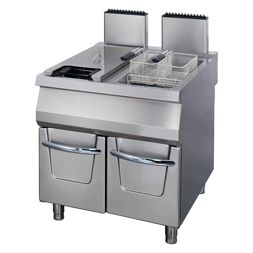 Maxima Premium Friteuse - 2 x 22 L - Dubbel -90 cm Diep - met Tapkraan - Gas 09398606