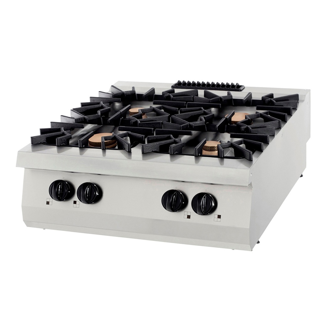 Maxima Premium Kookplaat - 4 Pitten - Dubbel - 90 cm Diep - Gas 09398516