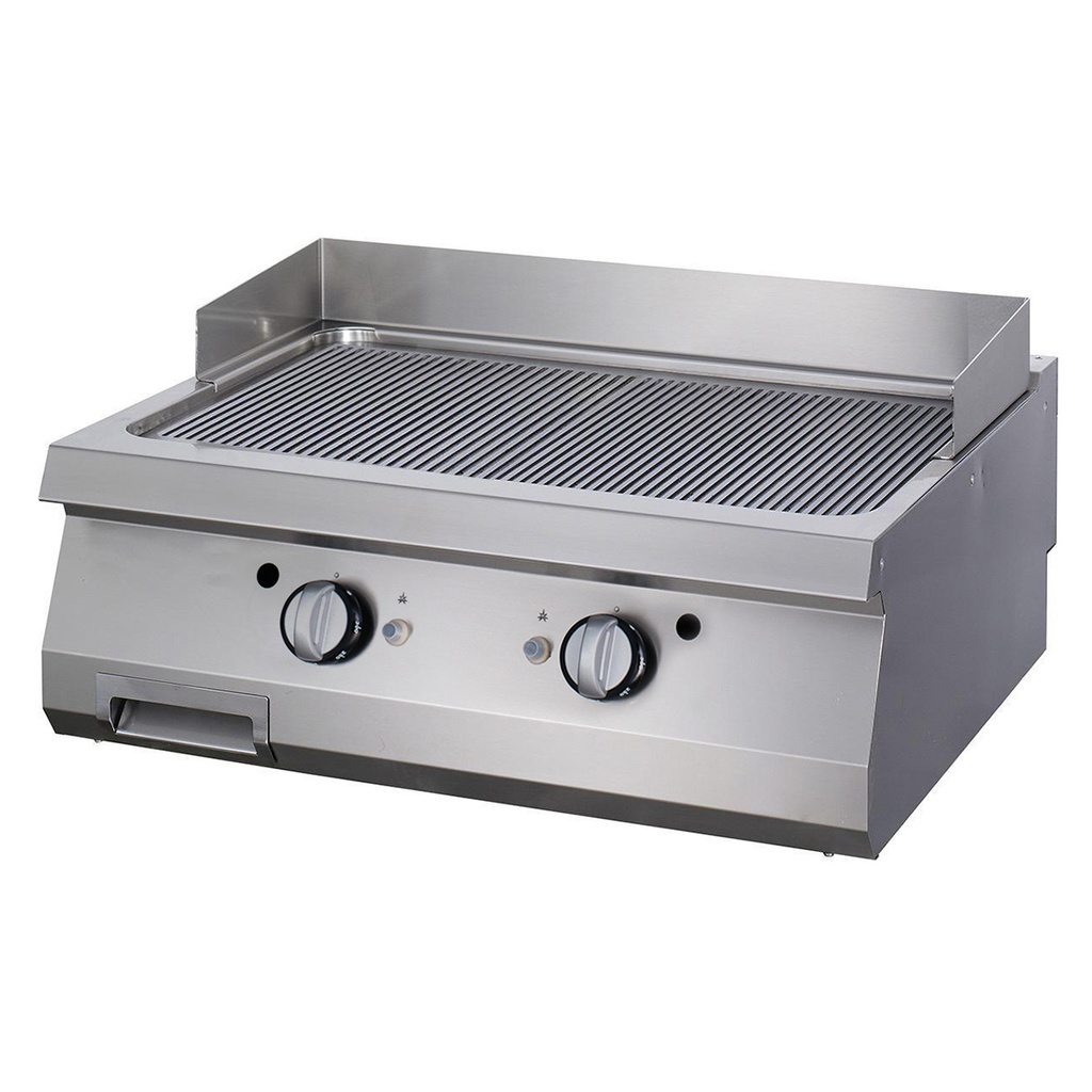 Maxima Premium Grillplaat - Gegroefd Chroom - Dubbel - 90 cm Diep - Gas 09398574