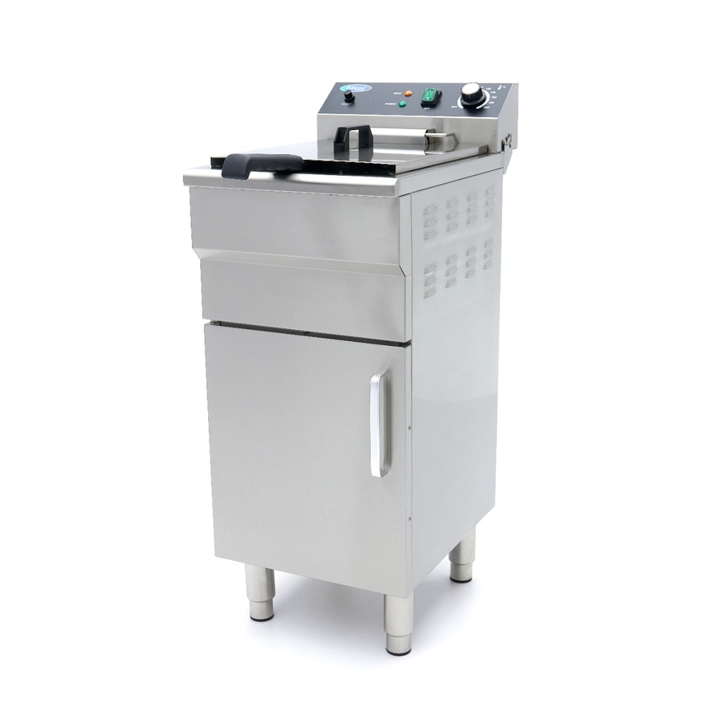 Maxima Frituurpan - 16 L - 1 Mand - met Tapkraan en Opbergruimte - 230V 09365157
