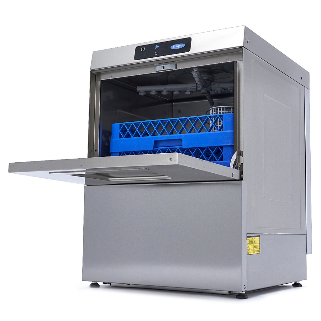 Maxima Horeca Vaatwasser - 50 x 50 cm - met Glansspoelpomp - Digitaal Display - 400V 09211005