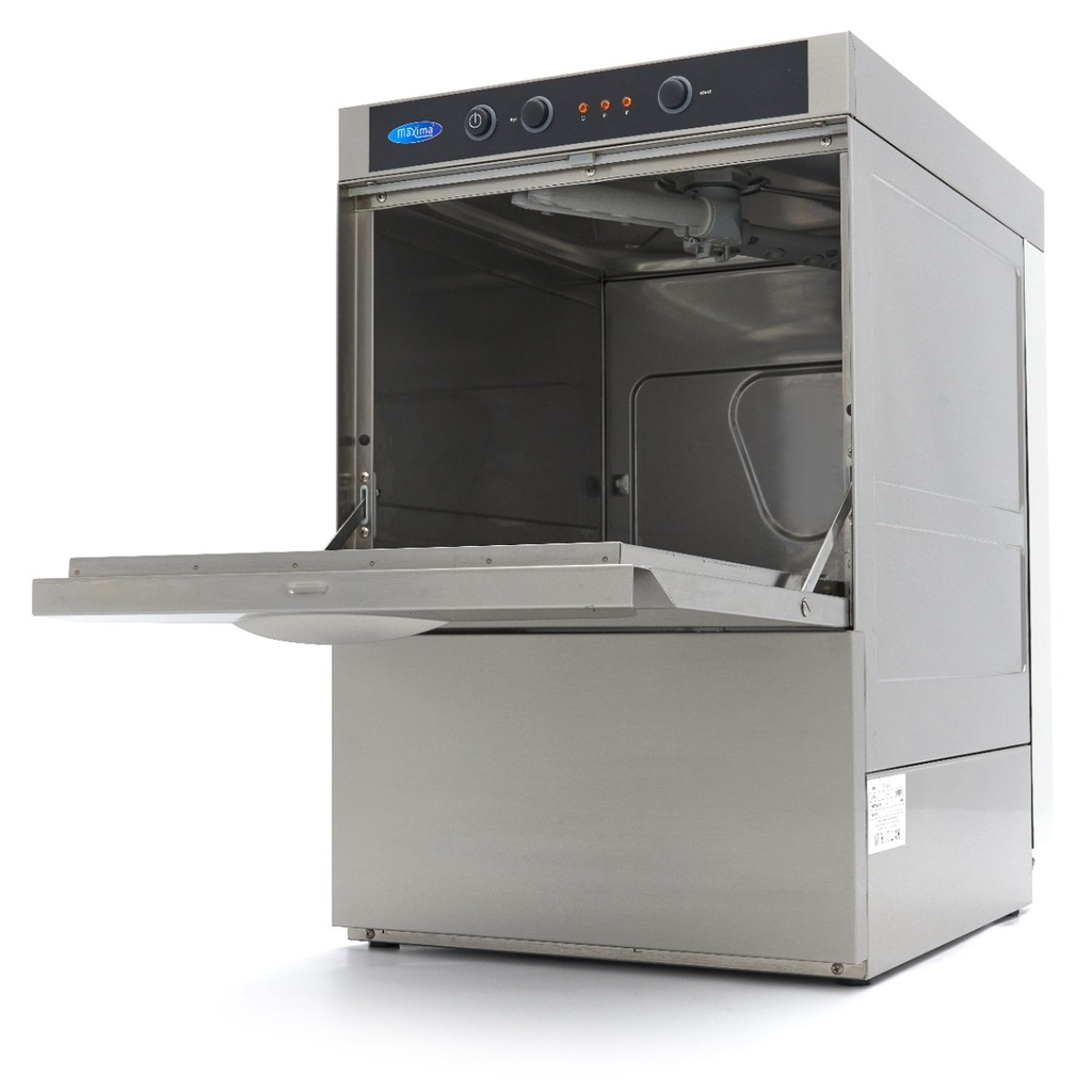 Maxima Horeca Vaatwasser - 40 x 40 cm - met Afvoer-, Glansspoel- en Zeeppomp - 230V 09240030