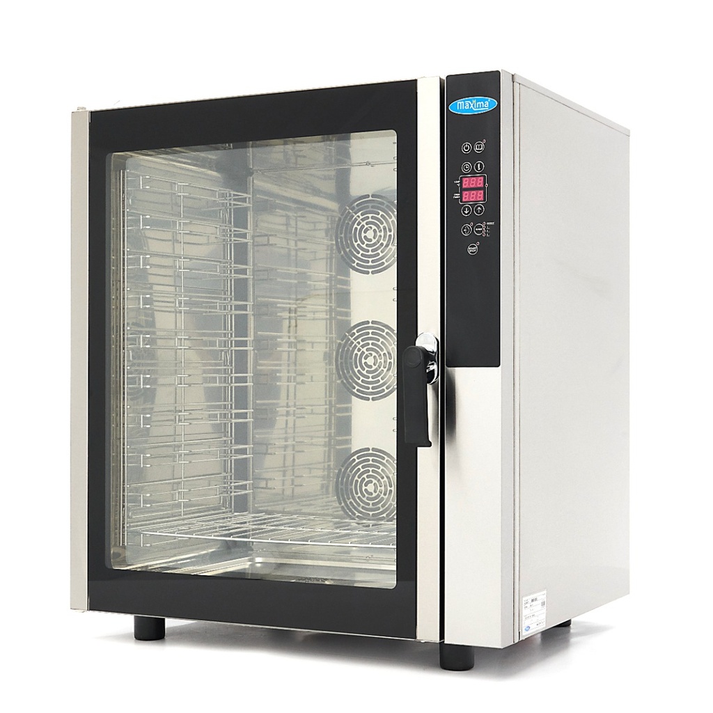 Maxima Combisteamer - 10 Bakken (1/1 GN / 60 x 40 cm) - Digitaal Display - 400V 08500210