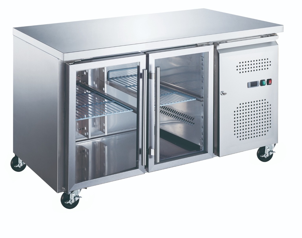 Maxima Koelwerkbank - 136 cm - 2 Glazen Deuren 09400401