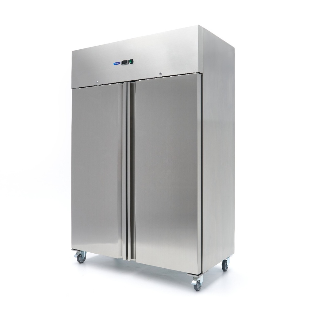 Maxima Koelkast - 800 L - 6 Verstelbare Roosters - Roestvrijstaal - op Wielen 09400042