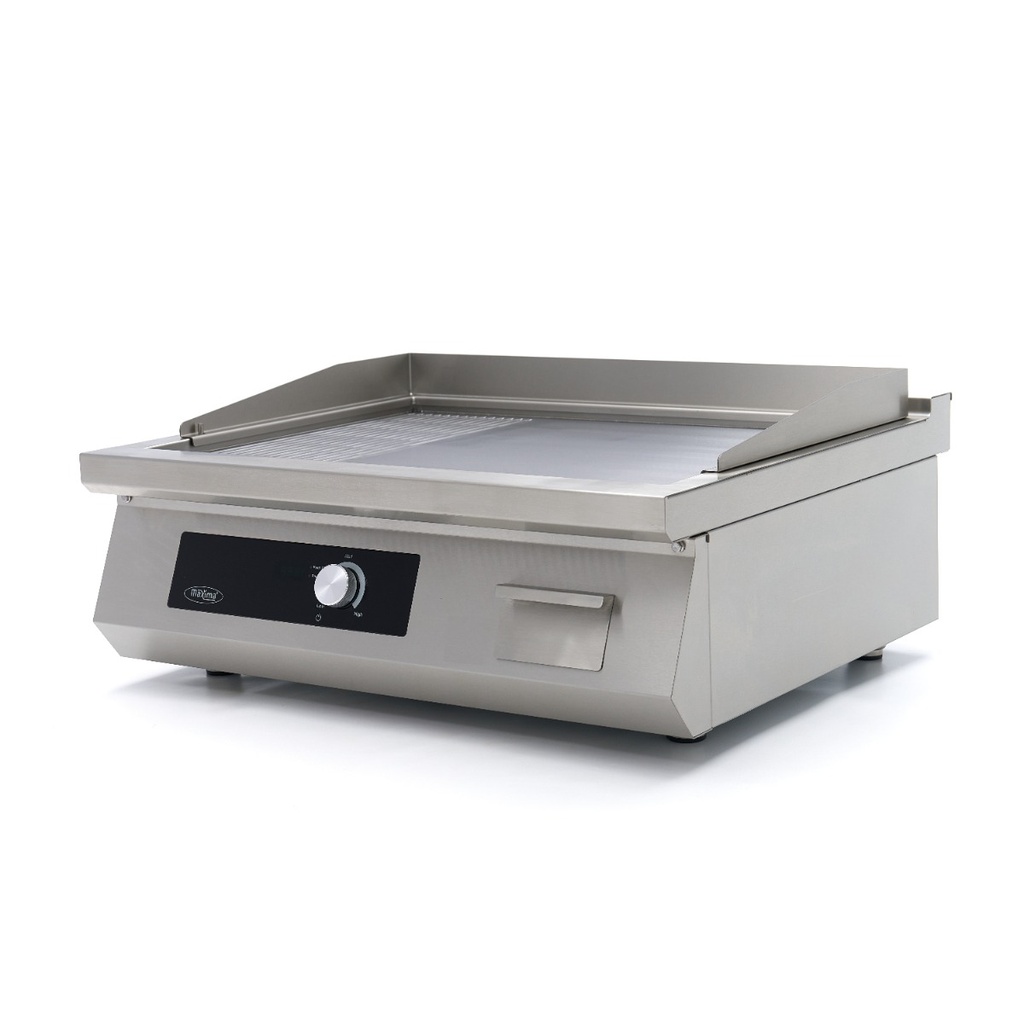 Maxima Inductie Grillplaat 700 - Glad en Gegroefd - 5000W - Dubbel 09371200