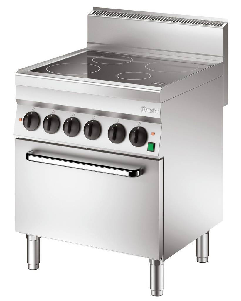 Bartscher Elektr. fornuis 650, B700, 4 velden, EBO 115059