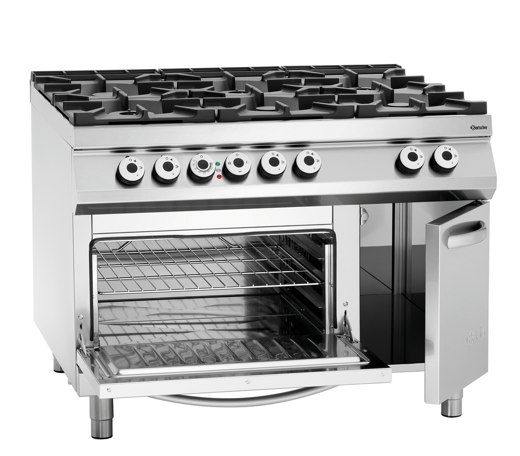 Bartscher Gasfornuis, 6-branders, EO 2/1GN,NS 2952481