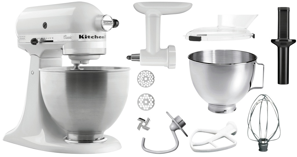 Bartscher KitchenAid 5K45SSEWH, wit, 4,28L A150097