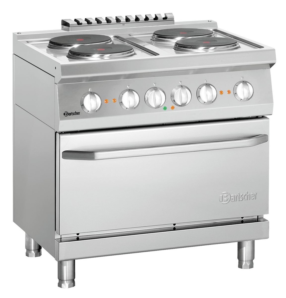 Bartscher El. fornuis 700, B800, 4-pits, EO 286234W