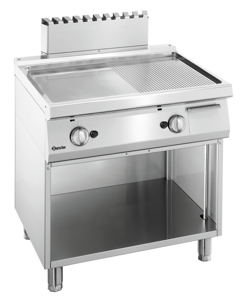 Bartscher Grillplaat Gas 700,B800, 1/2-1/2 2855051