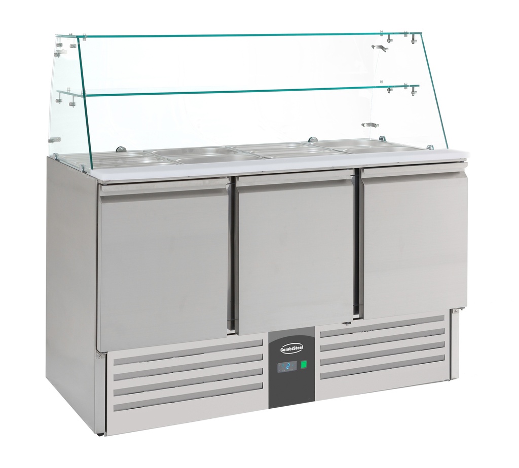 Combisteel GEKOELDE SALADETTE GLASOPSTAND 3 DRS 7950.0405