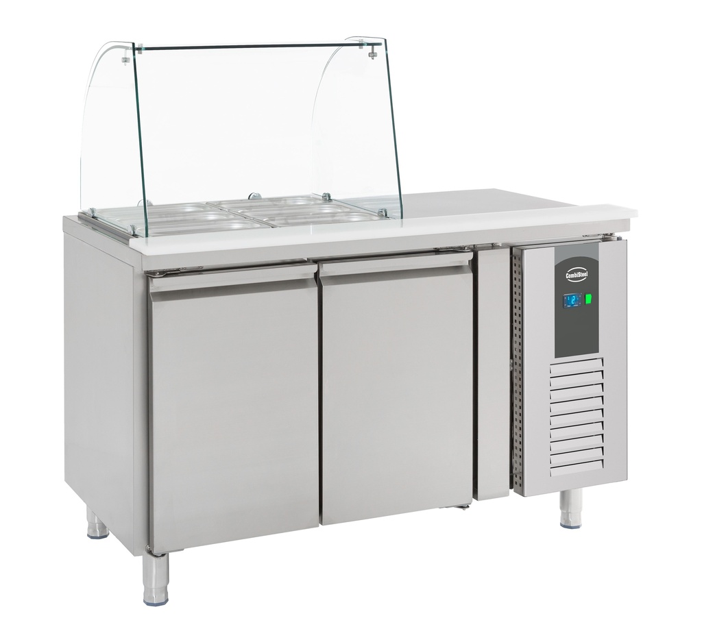Combisteel KOELWERKBANK GLASOPSTAND 2 DEUREN 7950.0410