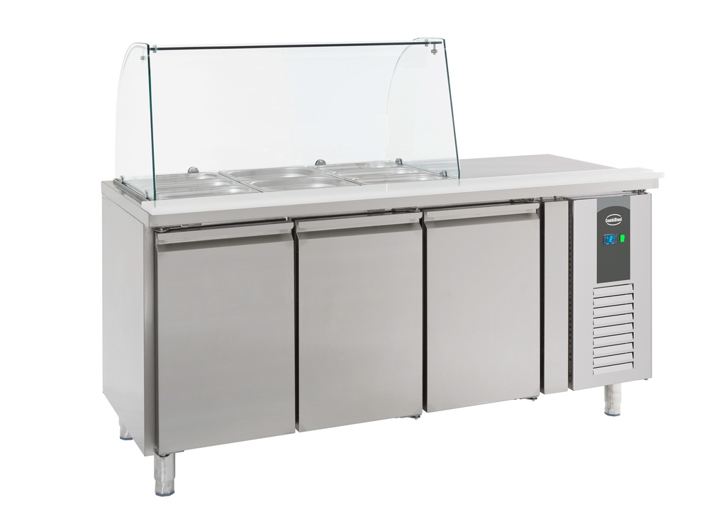 Combisteel KOELWERKBANK GLASOPSTAND 3 DRS 7950.0415
