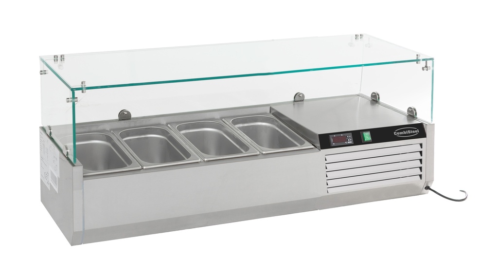 Combisteel GEKOELDE OPZETVITRINE 1/3 GN x 4 7450.0015
