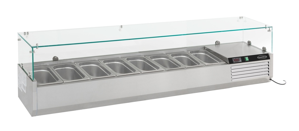Combisteel GEKOELDE OPZETVITRINE 1/3 GN x 8 7450.0021
