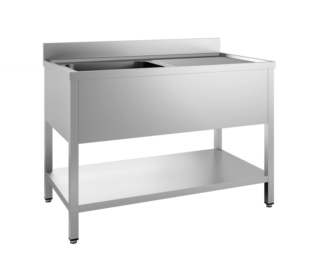 Combisteel 700 SPOELTAFEL BODEMSCHAP DEMONTABEL 2 LINKS 1600 7452.0445