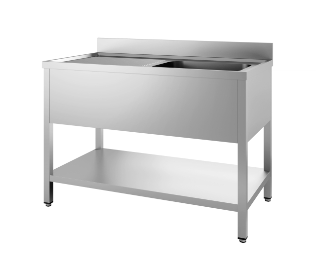 Combisteel 700 SPOELTAFEL BODEMSCHAP DEMONTABEL 2 RECHTS 1600 7452.0450