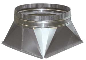 Combisteel VERLOOPSTUK VIERKANT-ROND Ø 350 7222.0535