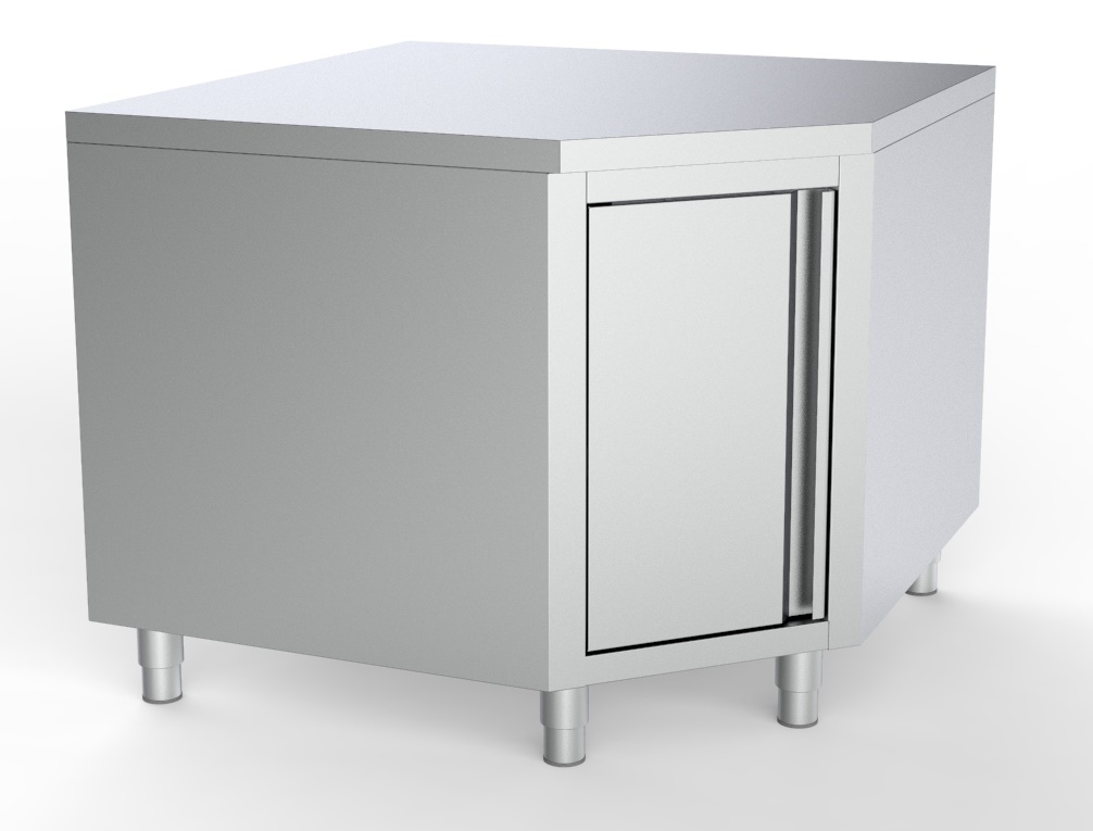 Combisteel WERKTAFEL HOEK MET DEUR 1000/1000 VOOR 600MM TAFELS 7333.0288
