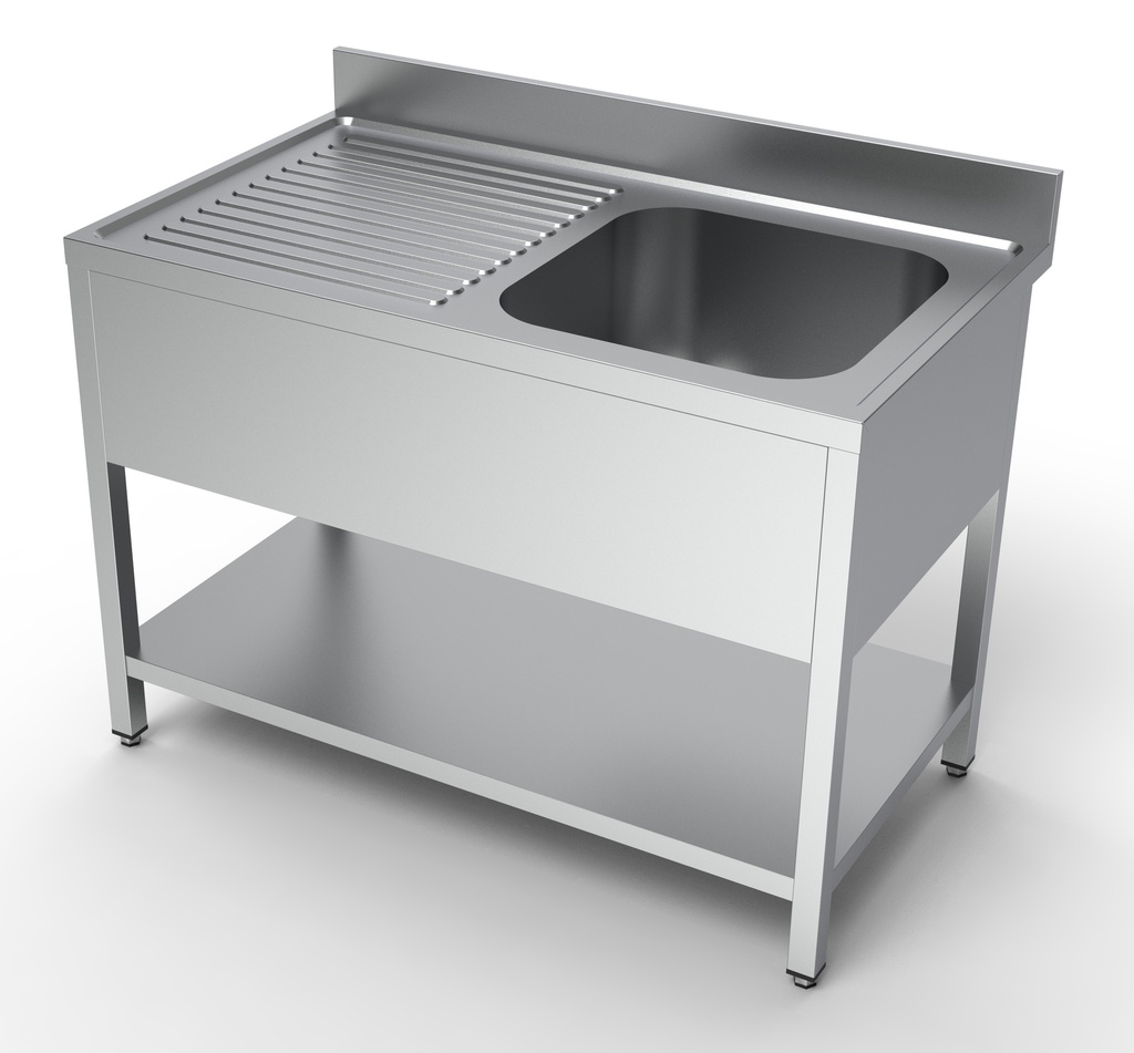 Combisteel 700 SPOELTAFEL BODEMSCHAP 1 RECHTS 1200 7333.0835