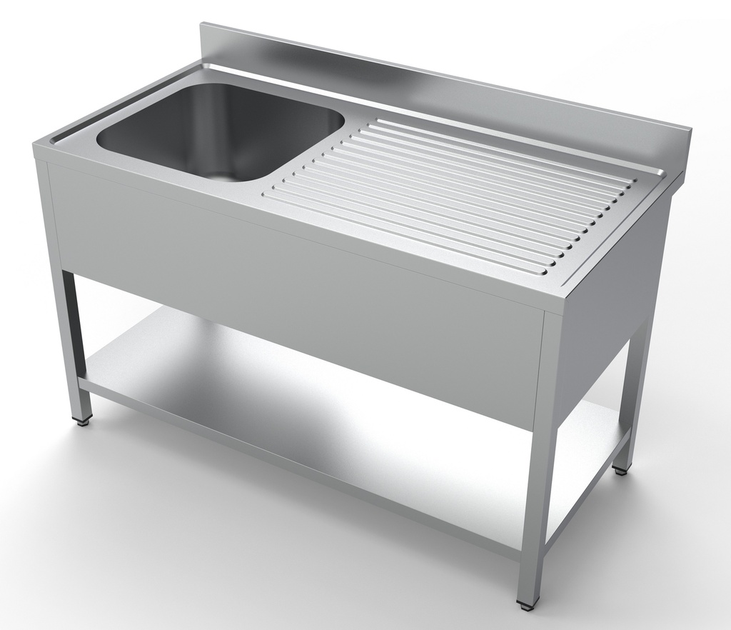 Combisteel 700 SPOELTAFEL BODEMSCHAP 1 LINKS 1400 7333.0840