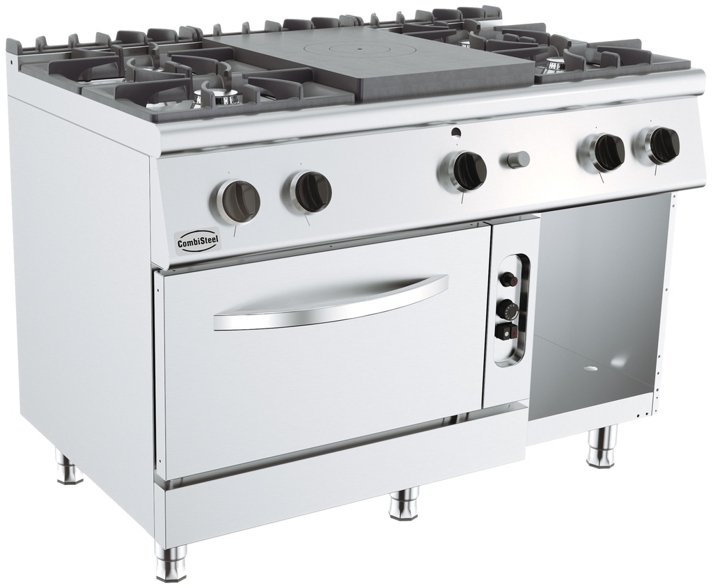 Combisteel BASE 700 KOOKPLAATFORNUIS 4 BR. GAS OVEN 7178.0590