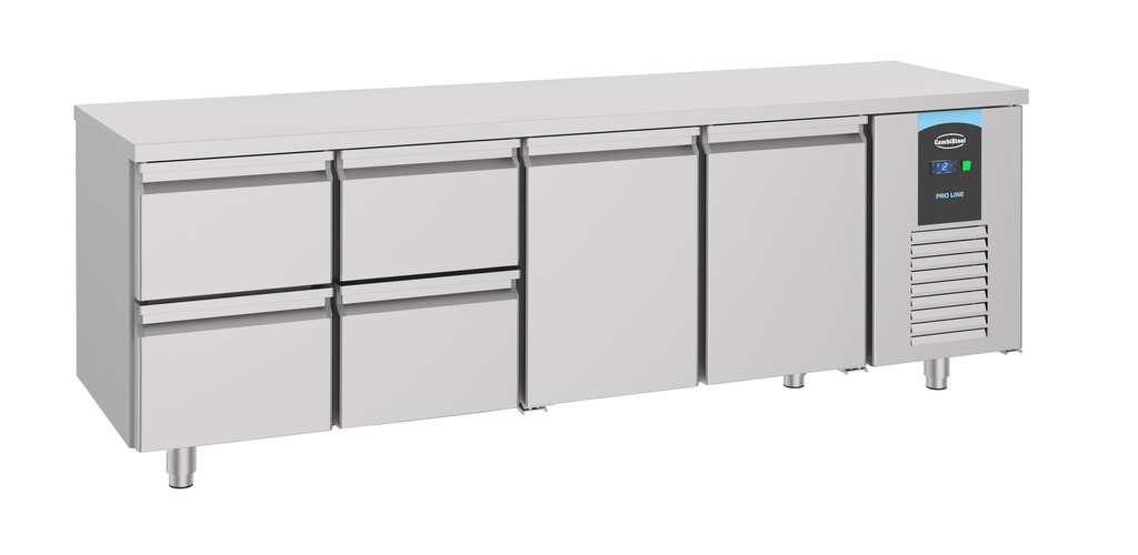 Combisteel 700 KOELWERKBANK 2 DEUREN 4 LADEN ENERGY LINE 7489.5535