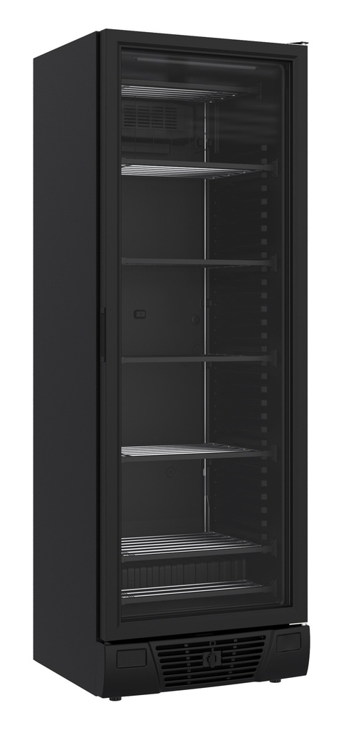 Combisteel VRIESKAST 1 GLASDEUR ZWART 382L 7464.0064