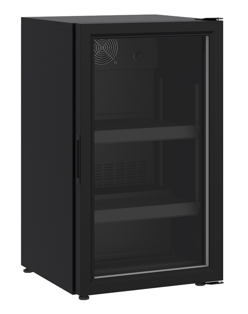 Combisteel GLASDEUR KOELKAST TAFELMODEL 136L ZWART 7464.0015